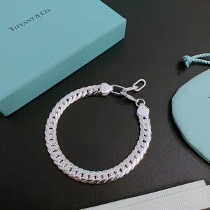 Tiffany & Co. Sterling Silver Double Curb Chain Bracelet